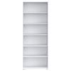 Regal Tempra 2, Bela - bela/barve aluminija, Konvencionalno, leseni material (74/198/35cm) - Mömax