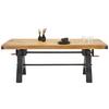 MATBORD INDUSTRIAL - svart/naturfärgad, Lifestyle, metall/trä (200/90/76cm) - Premium Living