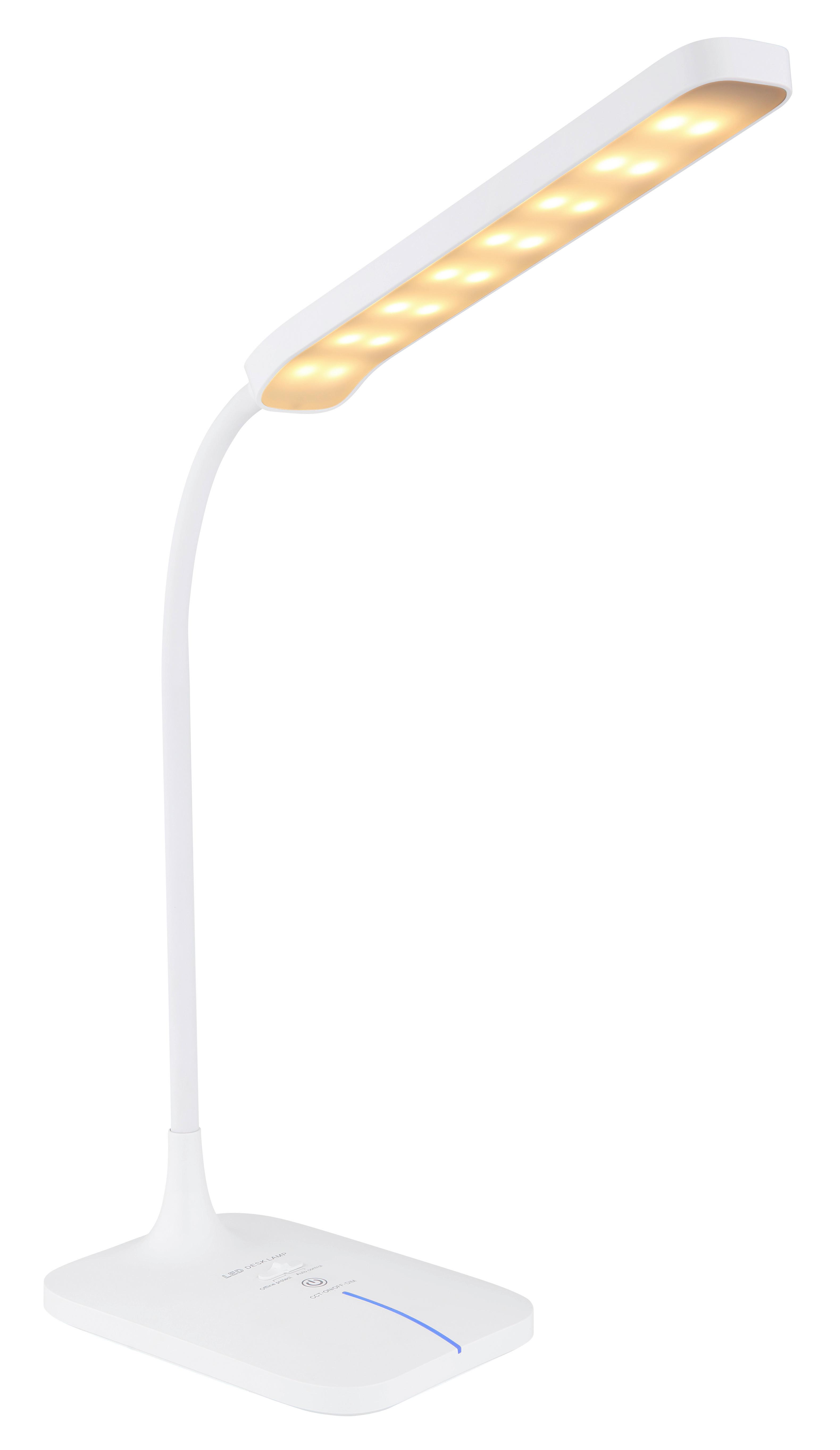 Namizna Led-svetilka Urano, S Sijalko - bela/opal, Basics, umetna masa (43/12,8cm) - Globo