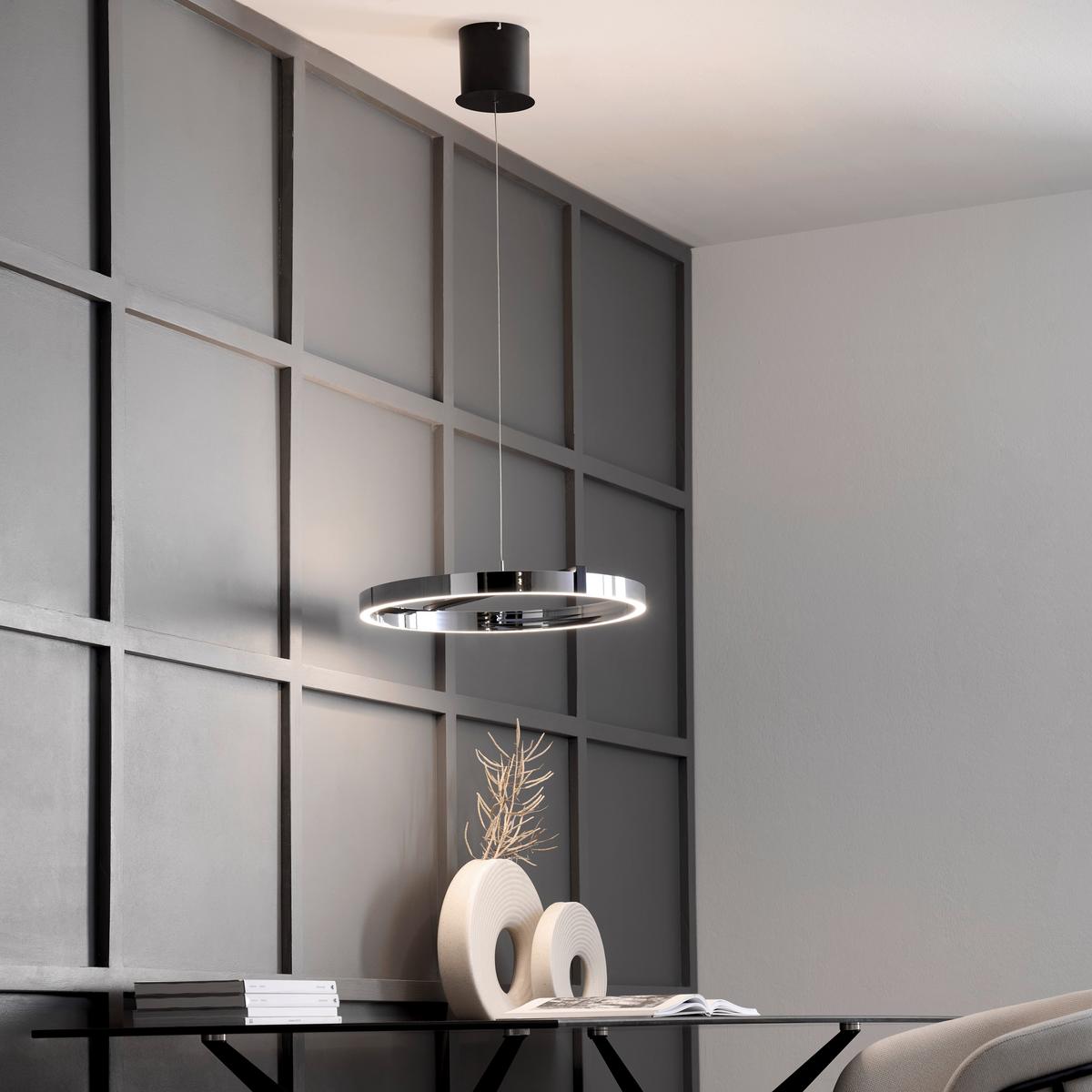 LAMPA WISZĄCA LED DRITO *DK* - przejrzysty, Trend, tworzywo sztuczne/metal (50/50-200cm) - Dieter Knoll