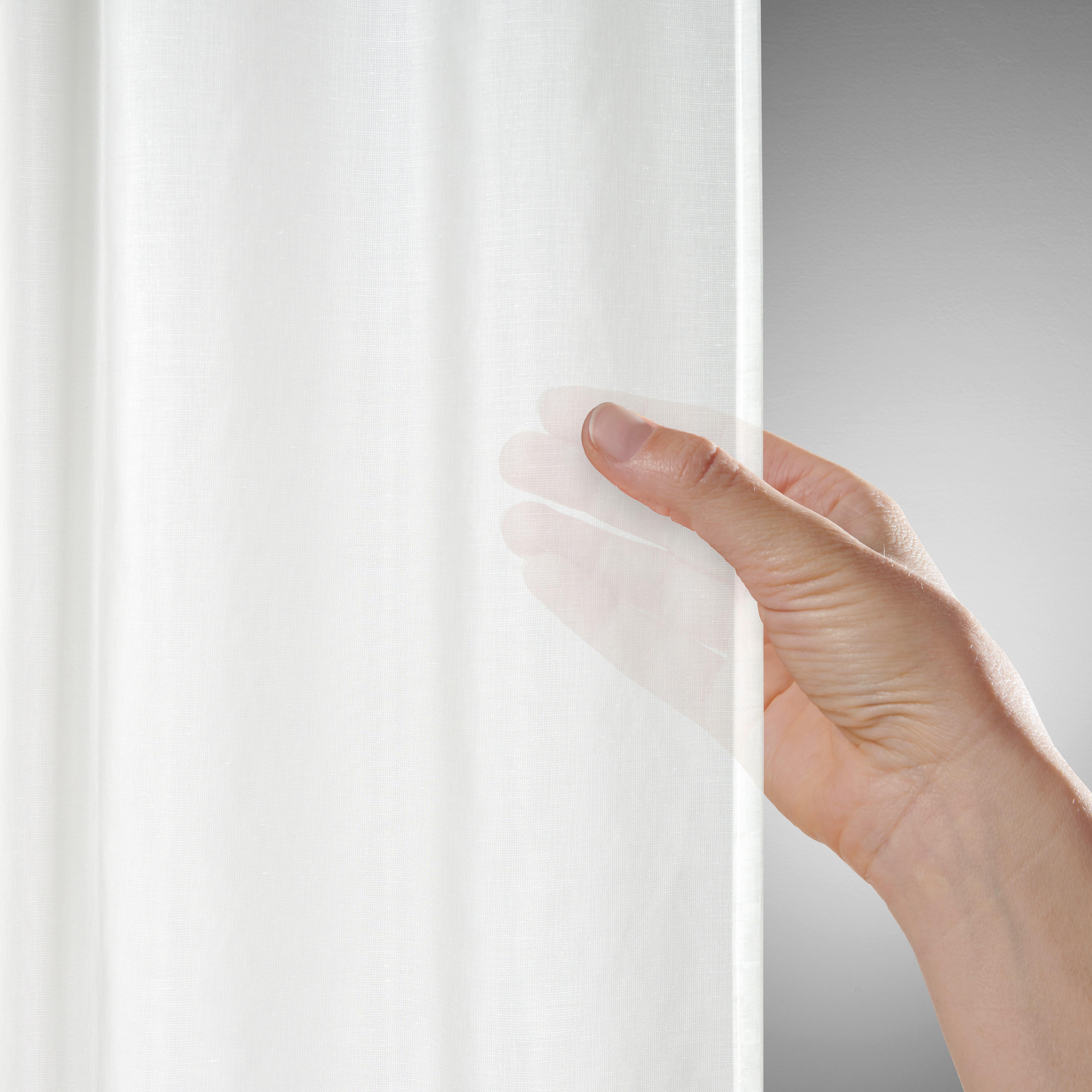 GARDINLÄNGD LEO TRANSPARENT 2 STK. -AKT- - naturfärgad, Klassisk, textil (140/255cm) - Premium Living