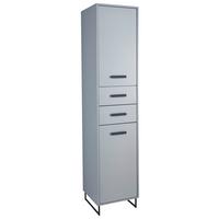 Magasszekrény Tunis - fekete/szürke, Natur, műanyag/faalapú anyag (41/185/38cm) - home24