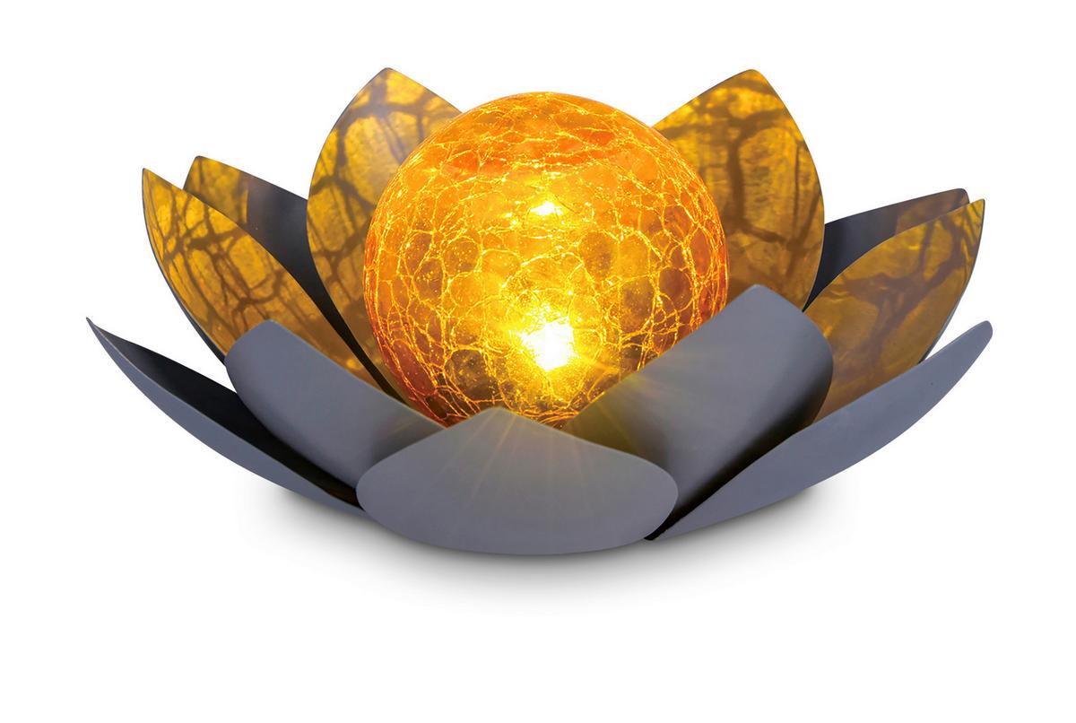 LED-Aussenleuchte Ricarda max. 0,06 Watt - Grau, Konventionell, Glas/Kunststoff (25/12,5cm) - Modern Living