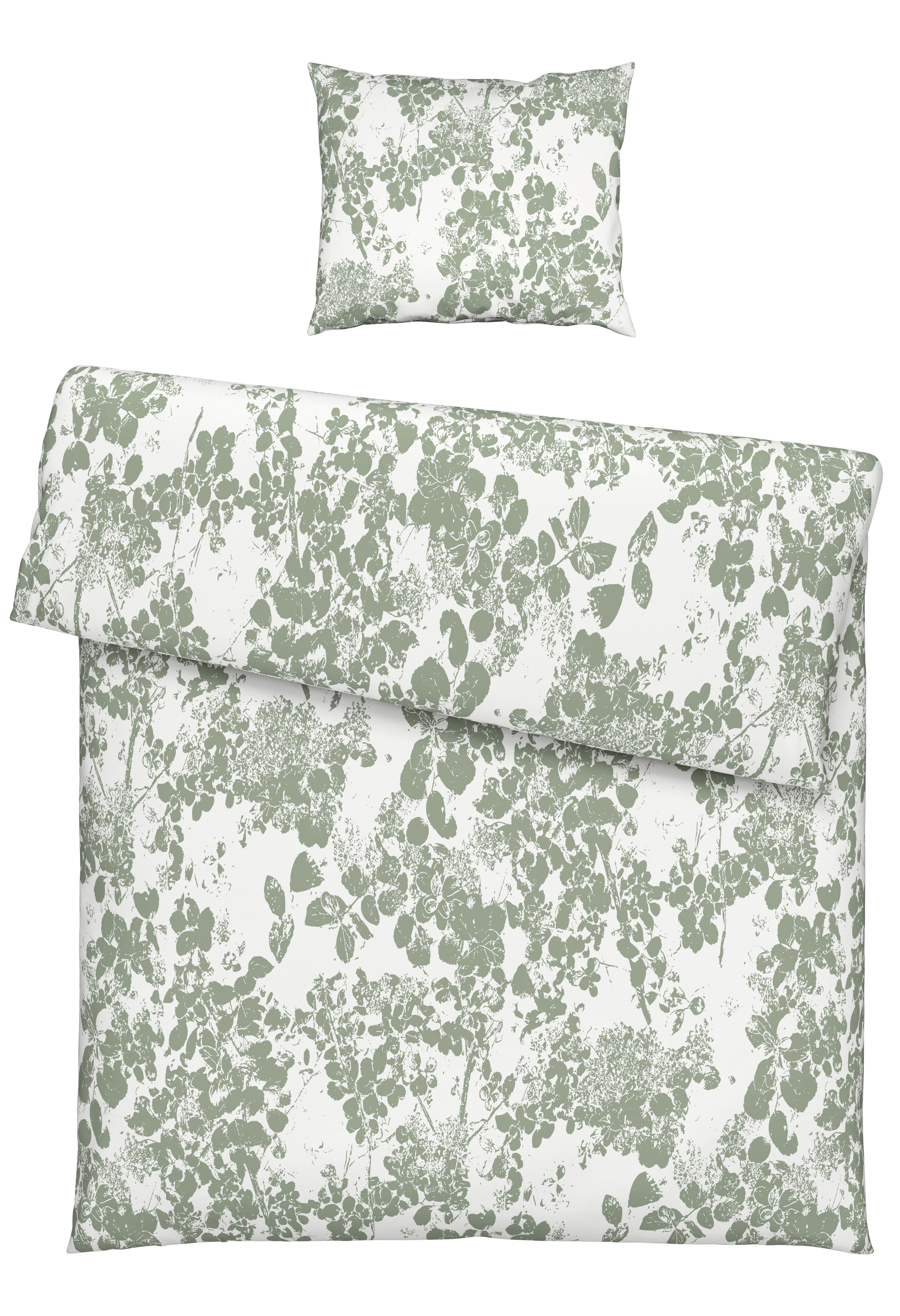 Bettwäscheset Skuggan - Salbeigrün, Romantik / Landhaus, Textil (160/210cm) - Modern Living