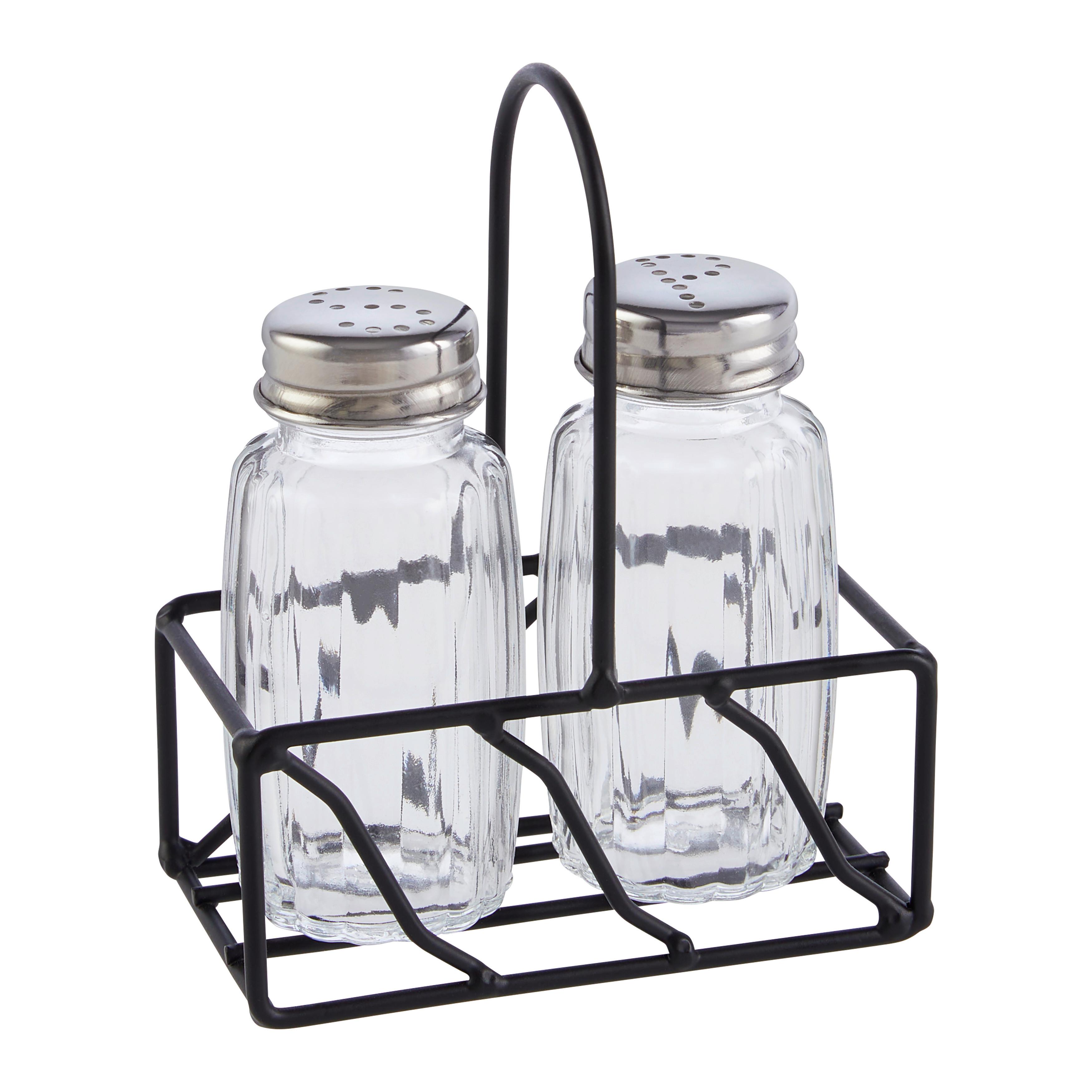 Salz-und Pfefferstreuer Eric Scharz/Silber - Transparent/Silberfarben, Modern, Glas/Metall - Mömax