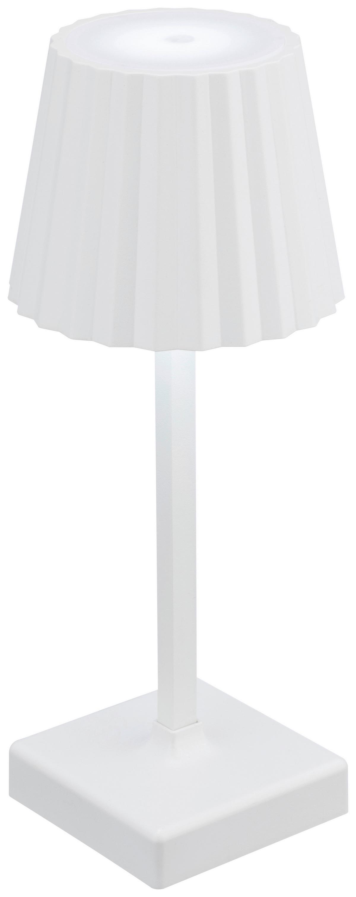 Veioză Gopi - alb, Modern, plastic/metal (10,5/10,5/26cm) - Mömax
