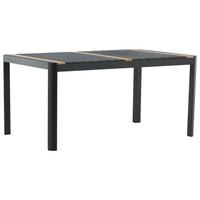 GARTENTISCH TOGO - Schwarz, KONVENTIONELL, Holz/Metall (150/90/75cm) - Gardenson