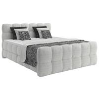 Boxspring Krevet Brisbane - sivo-bijela/crna, Trend, drvni materijal/drvo (140/200cm) - Premium Living