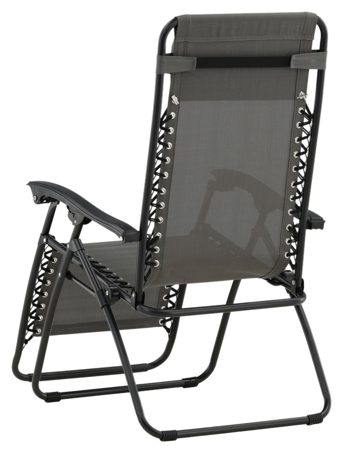 GARTEN-RELAXSESSEL MELKER - Grau, KONVENTIONELL, Kunststoff/Textil (68/112/90cm) - Gardenson