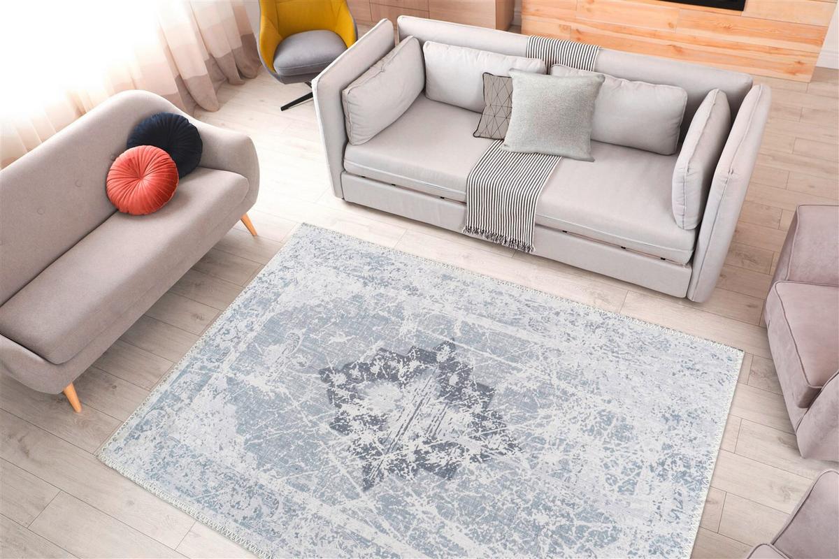 FLACHWEBETEPPICH PRAYER 100 GRAU - Grau, Konventionell, Textil (160/230cm) - Kayoom