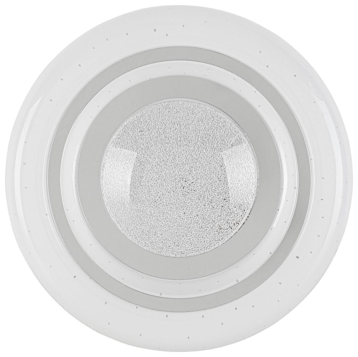 Led-deckenleuchte Ali Weiss/chromfarben Max.12 Watt - Chromfarben/Weiss, Modern, Kunststoff/Metall (26/26/5,5cm) - Mömax