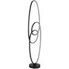 LED-GOLVLAMPA ITI - opal/svart, Modern, metall/plast (30/25/120cm) - Mömax
