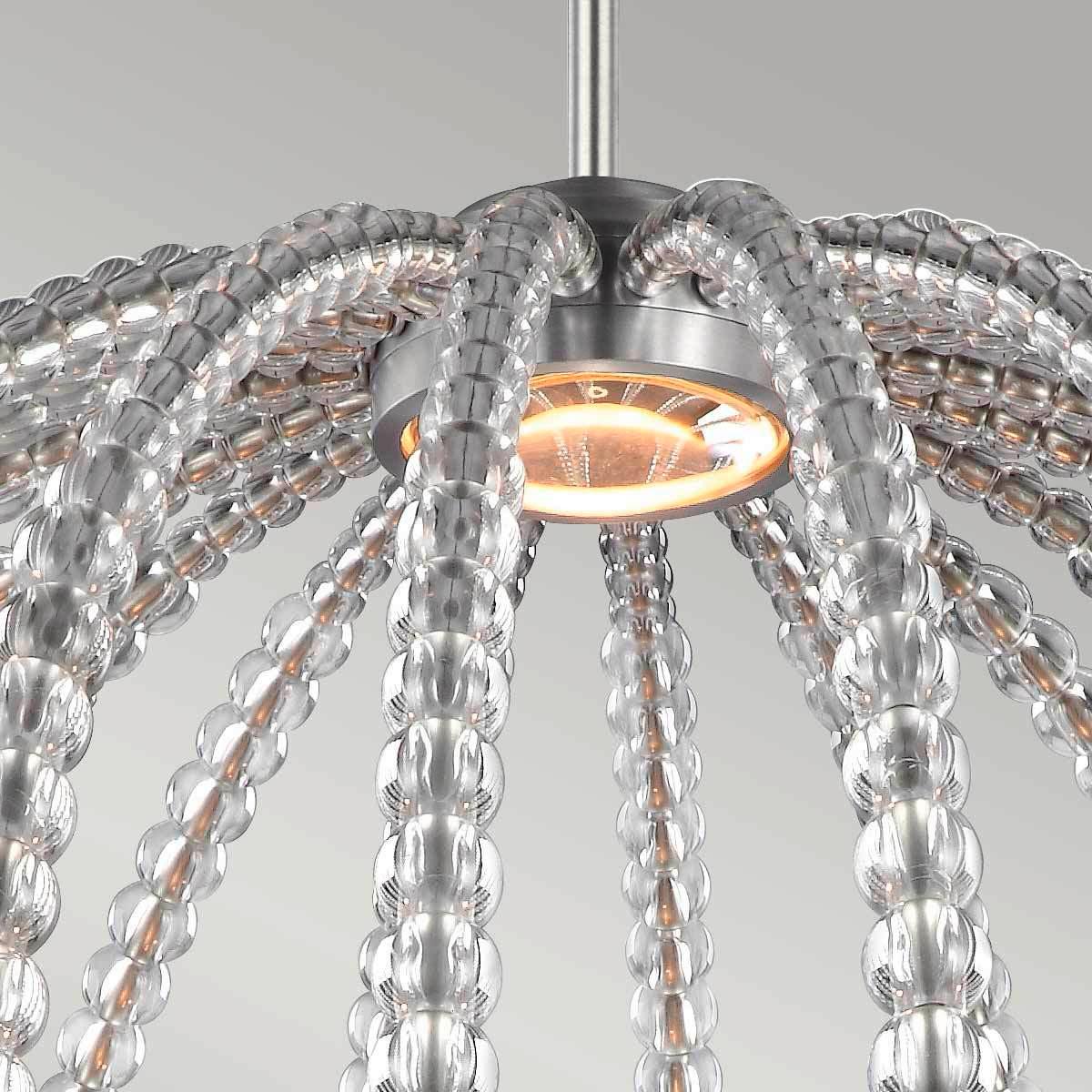 Viseća Svjetiljka Oberlin - boje nikla, Design, staklo/metal (81.3/108cm) - Elstead Lighting