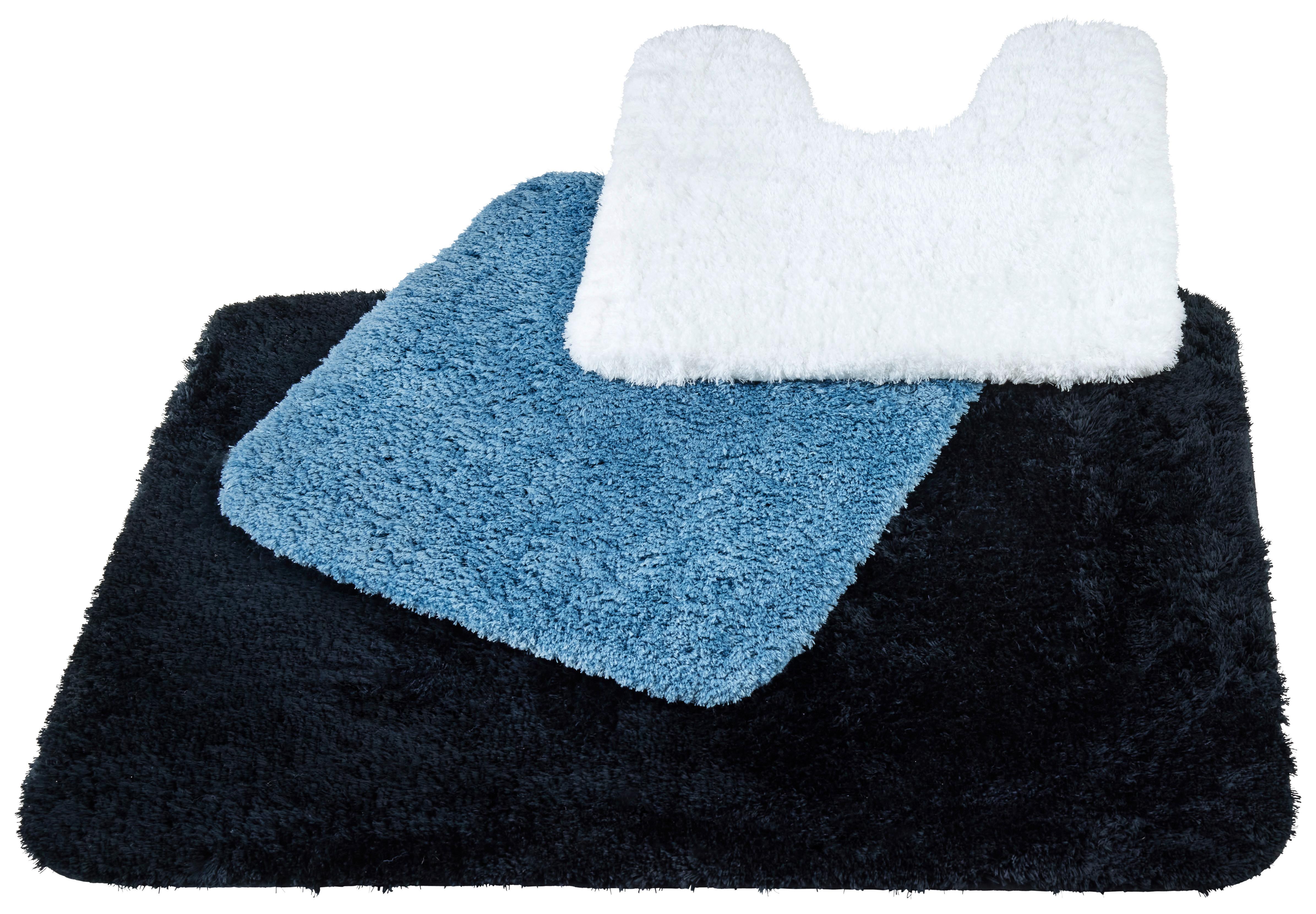 WC-Vorleger Chris in Blau ca. 50x50cm - Blau, Textil (50/50cm) - Premium Living