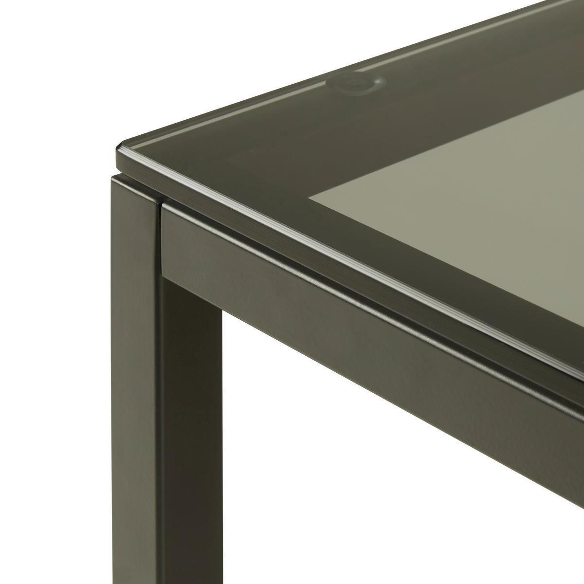Couchtisch Stockholm in Schwarz/Wildeiche - Wildeiche/Schwarz, MODERN, Glas/Holzwerkstoff (70/70/43cm) - Premium Living