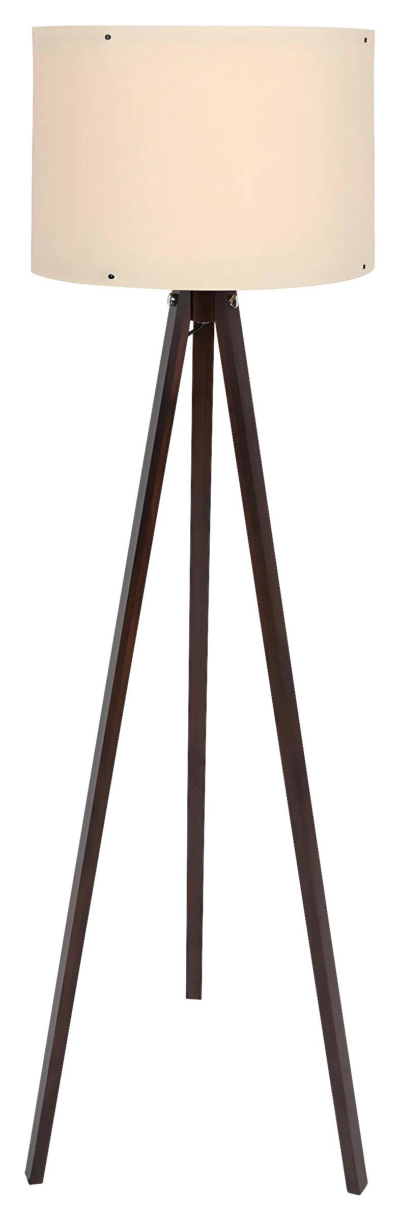 LAMPA STOJĄCA 101 - kolor orzecha włoskiego, Design, materiał drewnopochodny/tworzywo sztuczne (38/145cm) - P & B