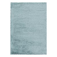 Hochflorteppich Fluffy Blau ca. 60x110cm - Blau, Basics, Textil (60/110cm)