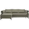 Kutna Garnitura Rosalie - maslinasto zelena/crna, Konvencionalno, tekstil/metal (184/265cm) - Modern Living