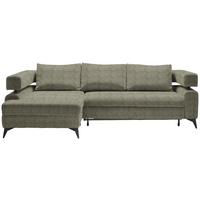 Kutna Garnitura Rosalie - maslinasto zelena/crna, Konvencionalno, tekstil/metal (184/265cm) - Modern Living
