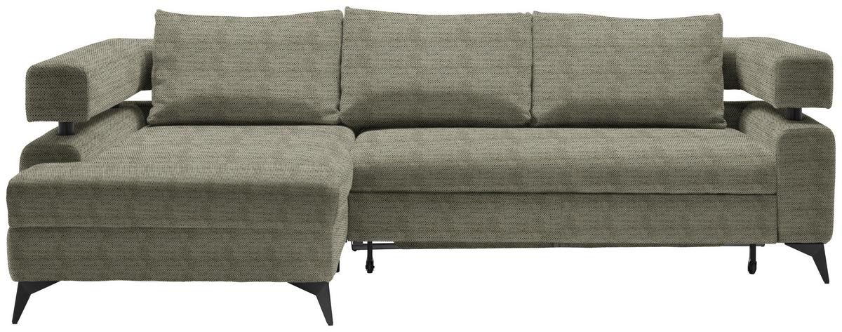 Kutna Garnitura Rosalie - maslinasto zelena/crna, Konvencionalno, tekstil/metal (184/265cm) - Modern Living