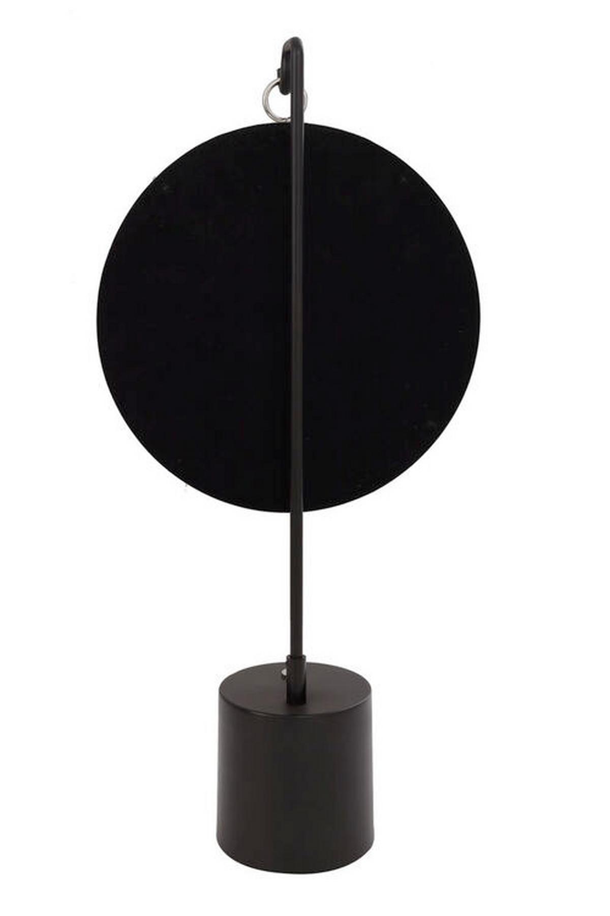 Tischspiegel Eleganca ca. 30x65x13 cm Schwarz/Silber - Silberfarben/Schwarz, MODERN, Glas/Metall (30/65/13cm) - Kayoom
