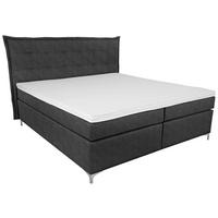 Boxspring Krevet Fabio - antracit, Moderno, tekstil/metal (180/200cm)