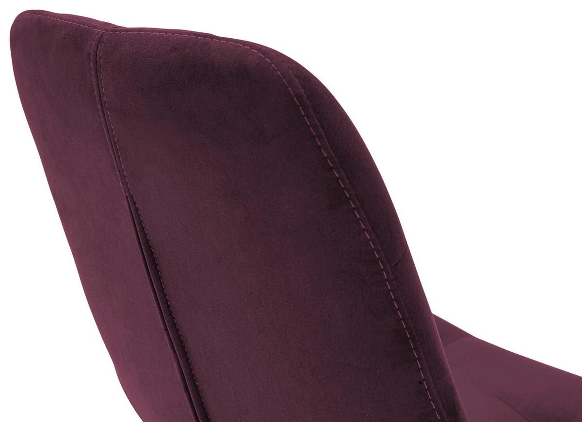 KRZESŁO BELFAST - bordowy, Konventionell, tkanina/drewno (56/84/63cm) - Carryhome