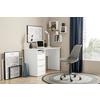 BUREAU STUDENT -BASED- - Wit/Chroomkleuren, Konventionell, Houtcomposiet/Metaal (120/76/55cm) - Based