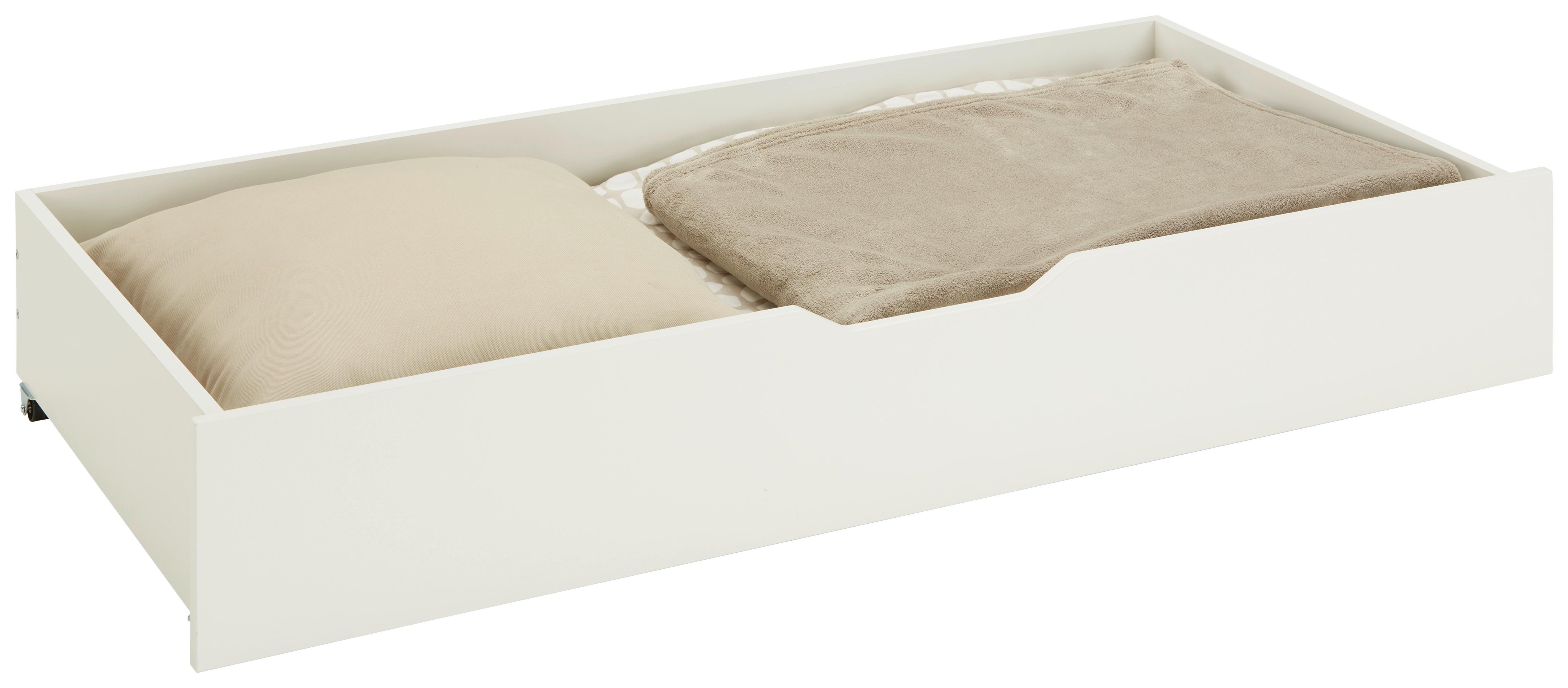 Bettschubkasten in Weiß - Weiß, ROMANTIK / LANDHAUS, Holz (140/23/70cm) - Mömax