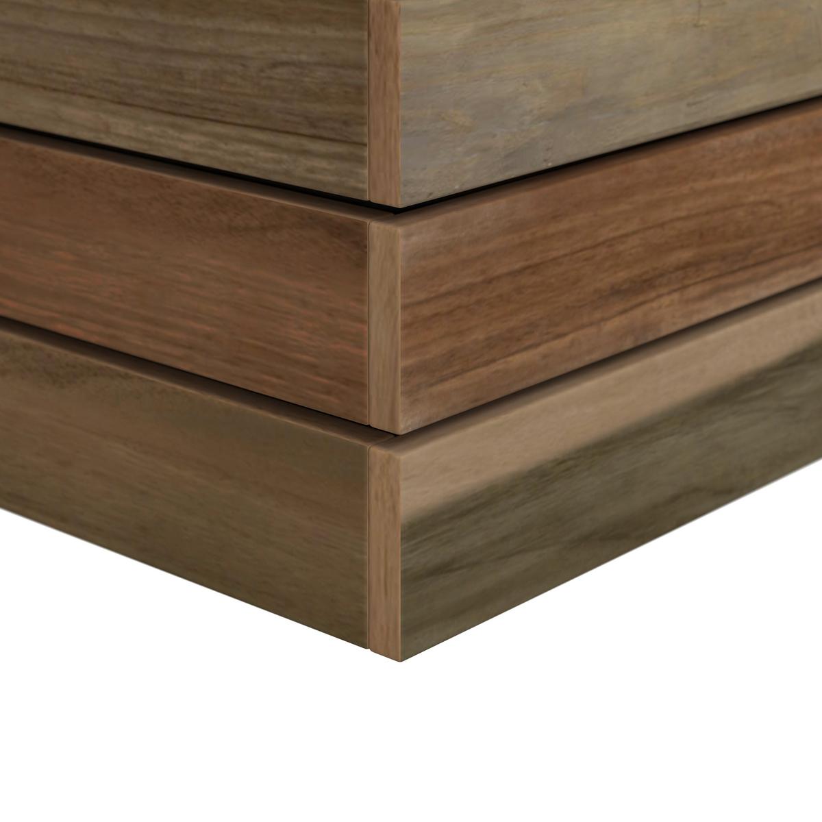 Hochbeet Marlo Echtholz massiv - Akaziefarben, MODERN, Holz/Kunststoff (69/34,5/26cm) - Bessagi Garden