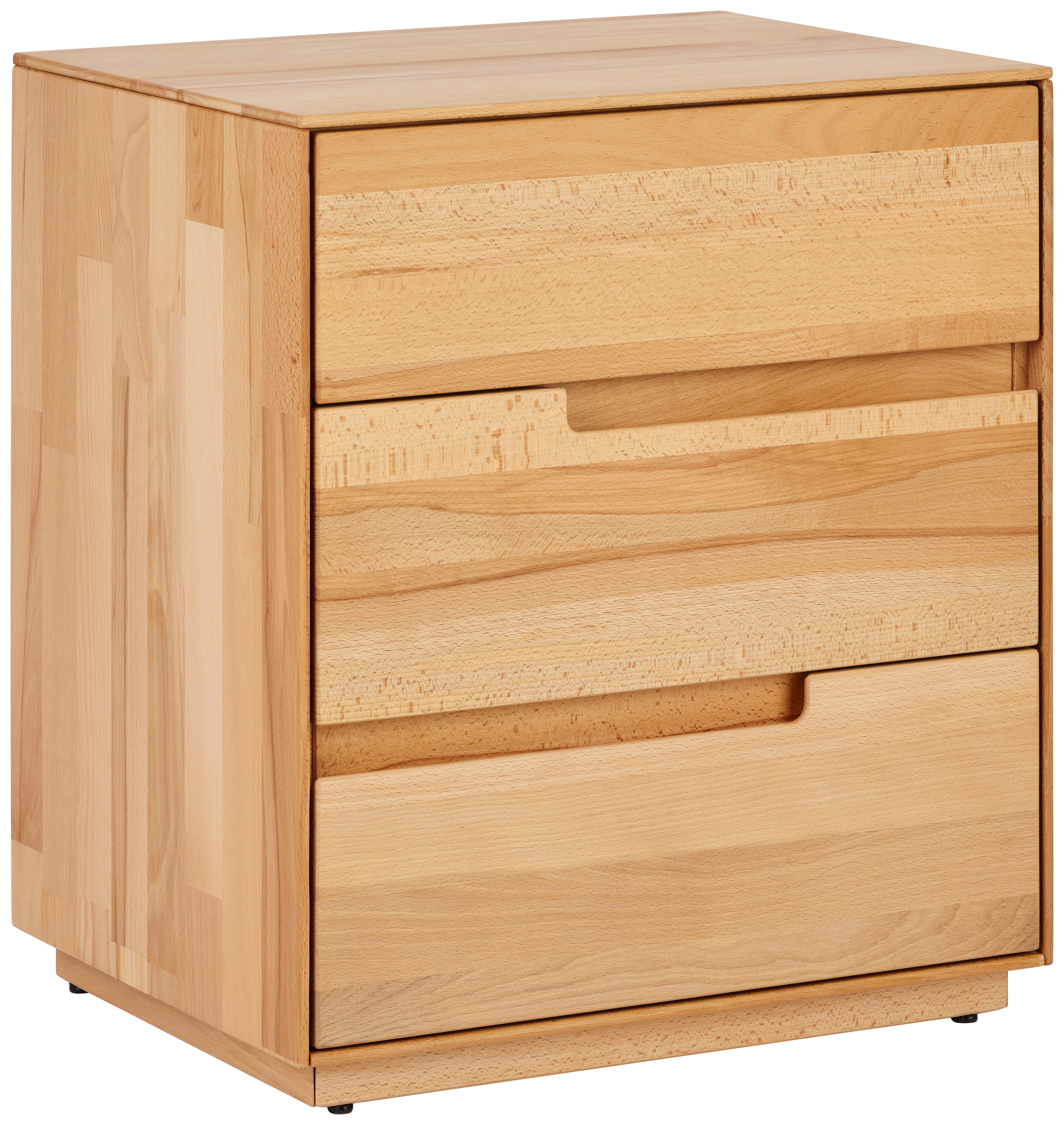 SZAFKA NOCNA MUR - buk twardzielowy, Natur, drewno (50/60/40cm) - MID.YOU
