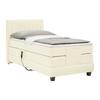 Boxspringbett Dixon Ecru ca. 90x200cm - Ecru/Schwarz, KONVENTIONELL, Holz/Holzwerkstoff (90/200cm) - Premium Living