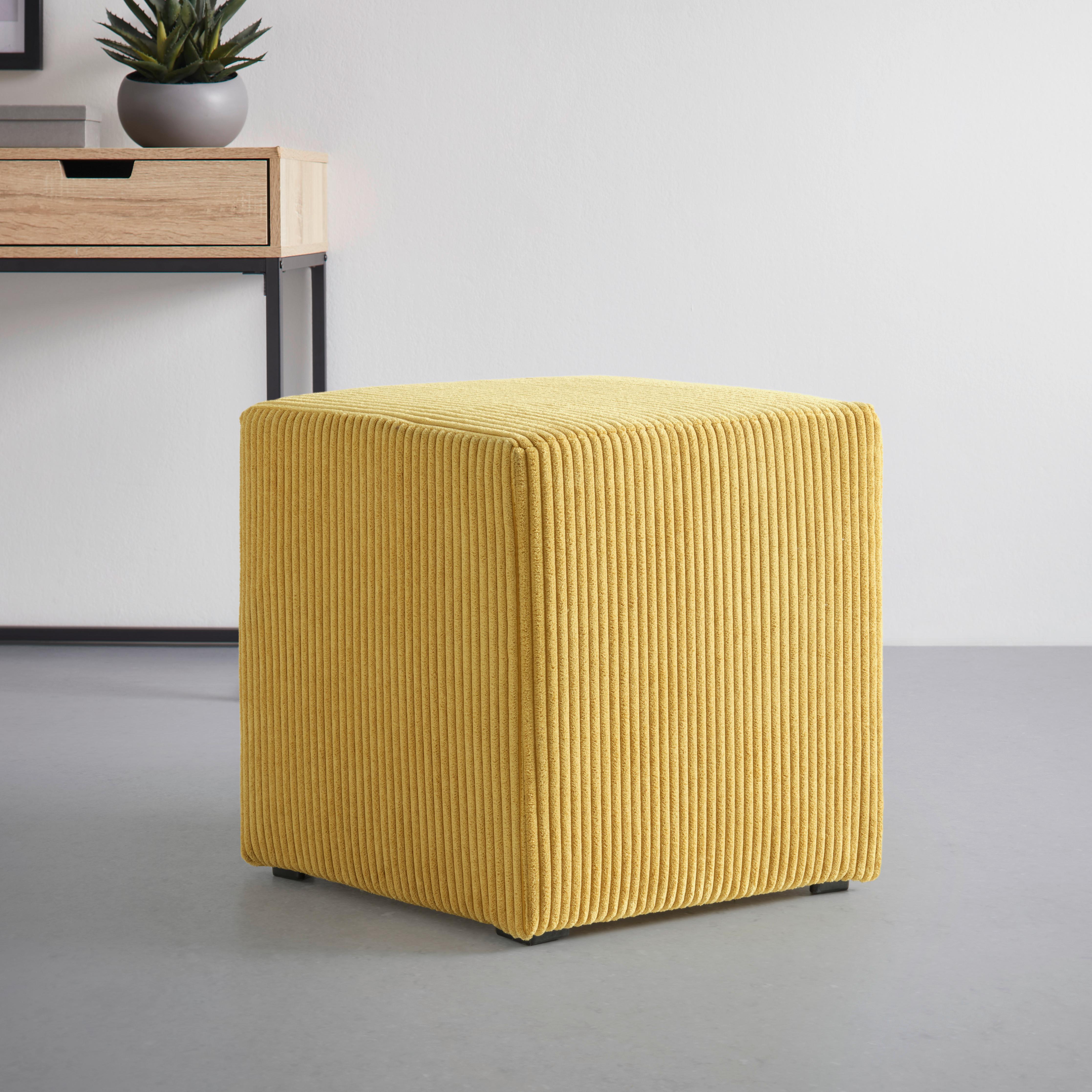 Ülőke Bali Cord - mustársárga, Modern, textil (45/42/45cm) - Based