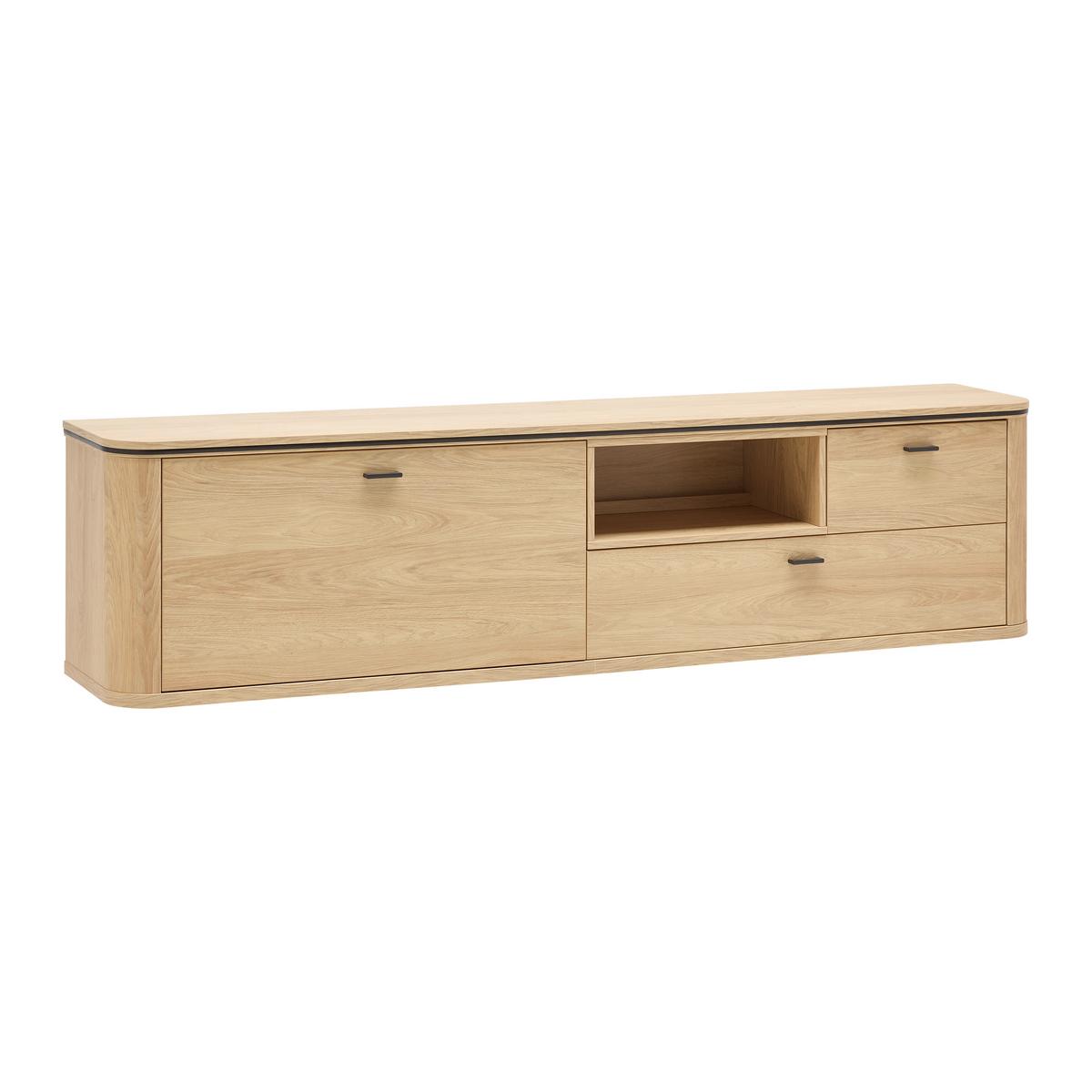HÄNGEELEMENT LAGOS -EXKLUSIV- - Eichefarben/Anthrazit, Modern, Holzwerkstoff/Metall (210,2/51,3/37,5cm) - Premium Living