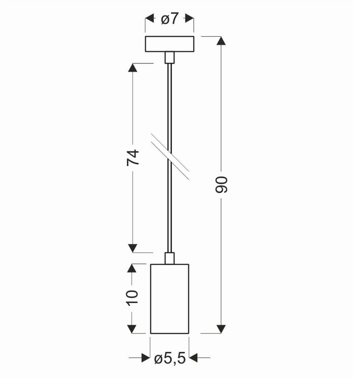 Svjetiljka Viseća 31-78537 - crna, Design, metal (7/7/90cm)