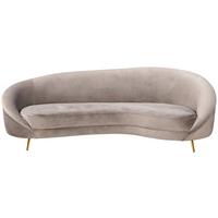 Sofa Luna - zlatne boje/taupe, Moderno, drvo/metal (247/81/105cm) - Mömax