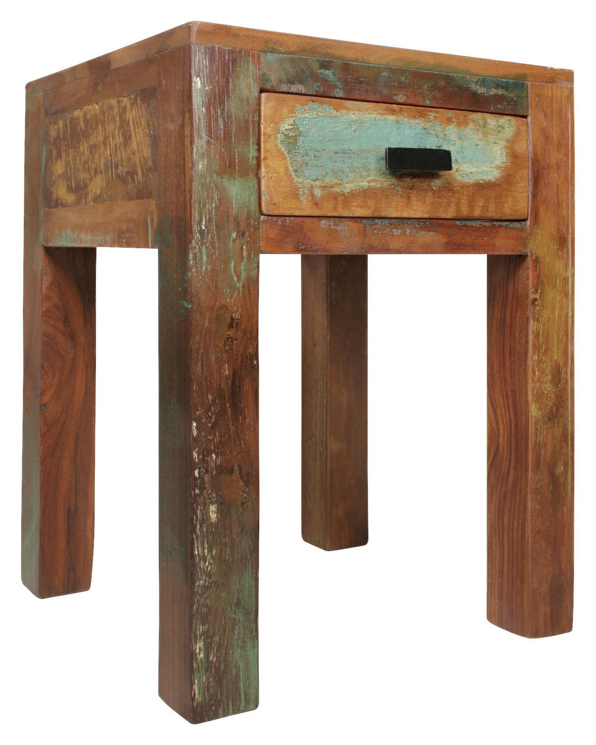 Nachtkästchen Kalkutta ca. 40x55 cm Mango - Schwarz/Braun, LIFESTYLE, Holz/Metall (40/55/40cm) - MID.YOU