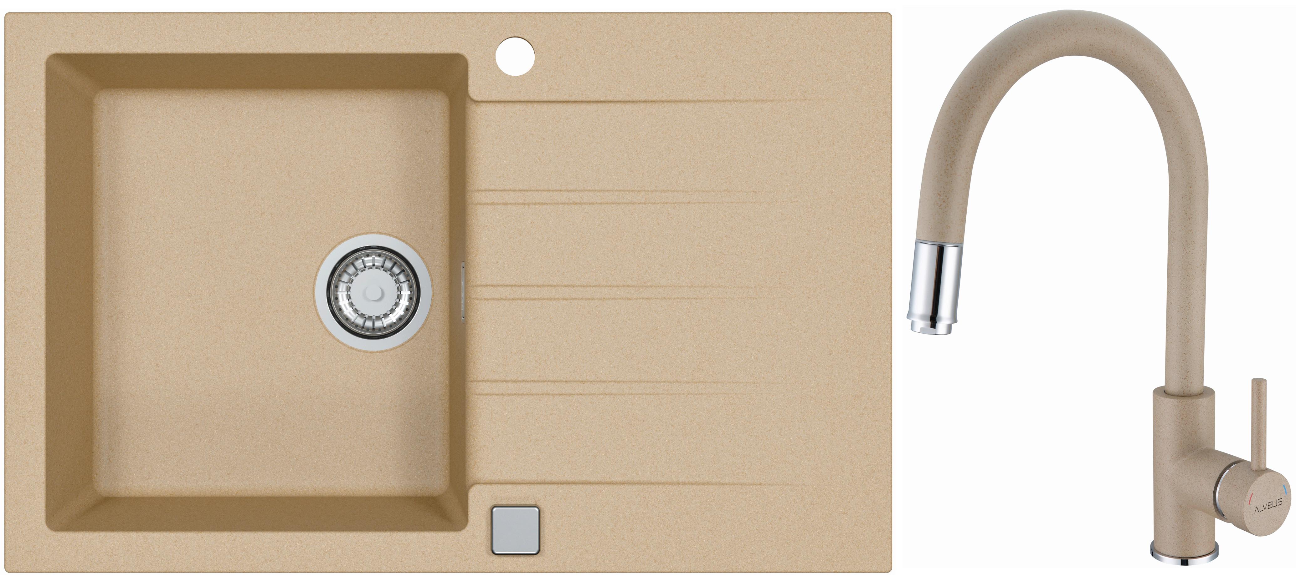 Set Sudopera I Slavine Cadit 20 + Delos-P - bež, Konvencionalno, kamen (79/50cm)