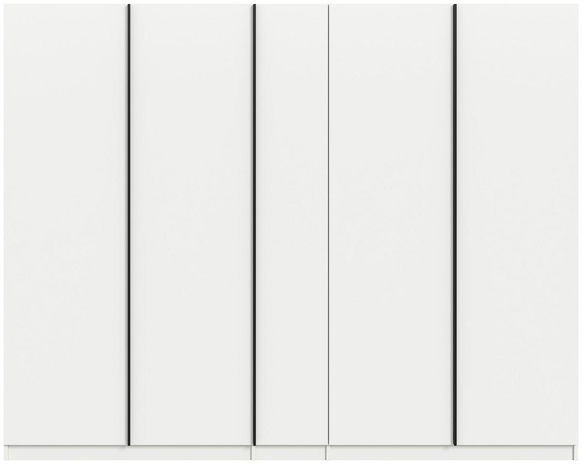 Omara S Klasičnimi Vrati Oakland, Bela - črna/bela, Moderno, leseni material (230/183/53cm) - MID.YOU