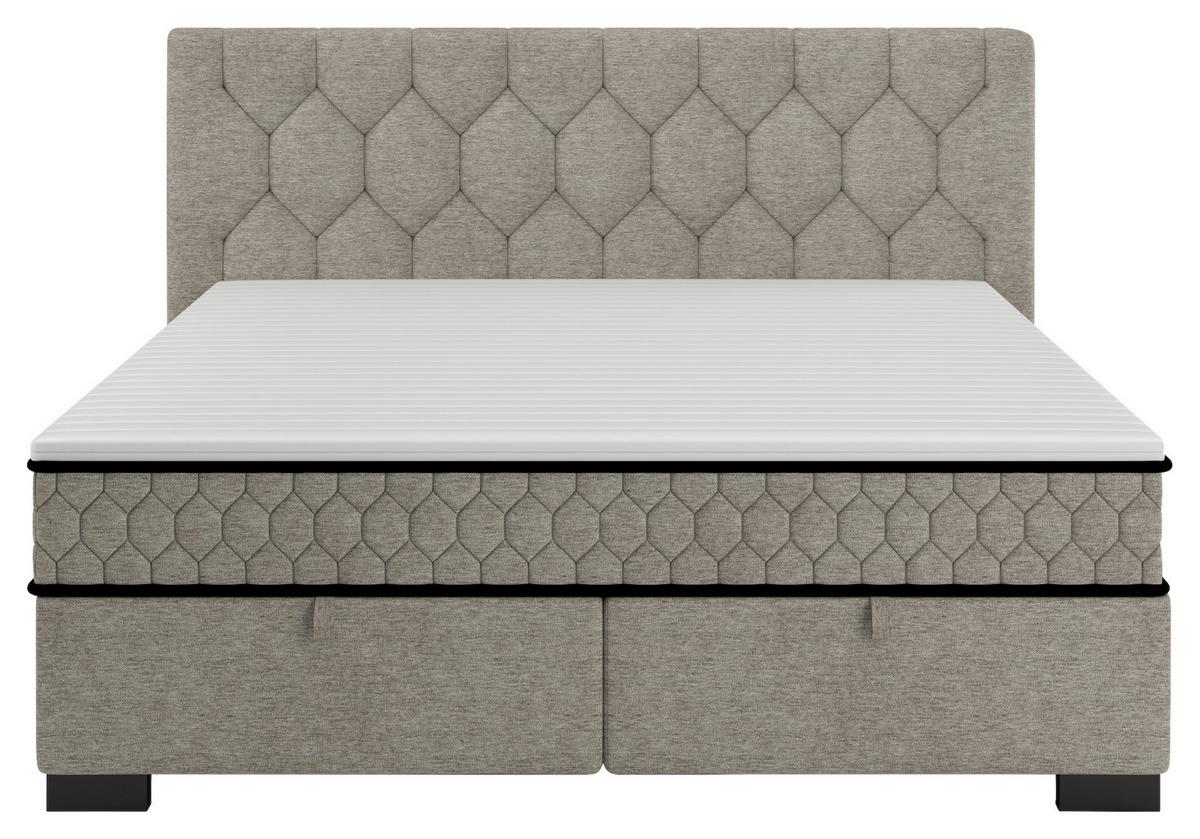 Postelja Z Vzmetnico Maya, Bež, 160x200 - črna/bež, Konvencionalno, umetna masa/tekstil (160/200cm) - Mömax