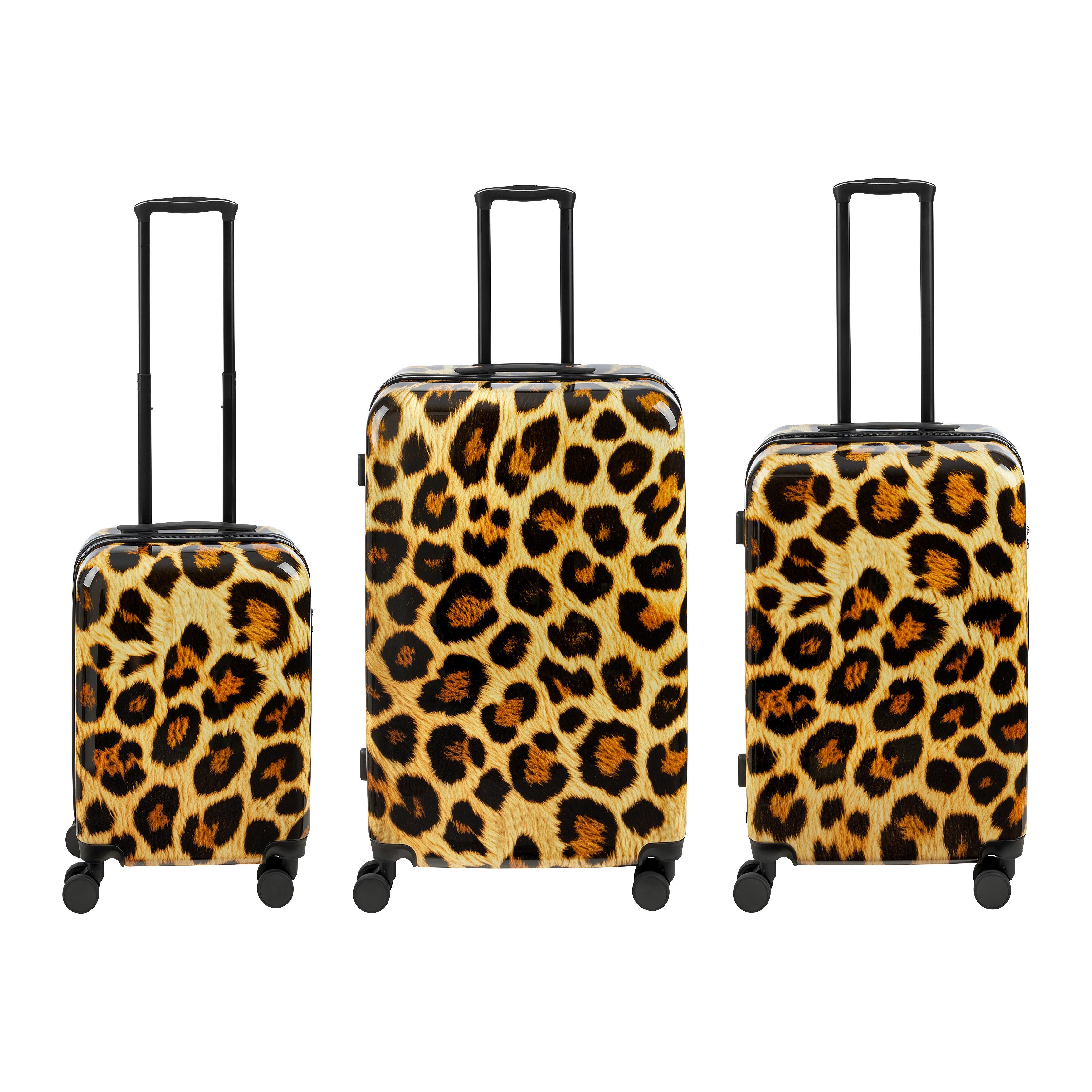 Reisekofferset Leo Leoprint, 3-teilig - Ecru, KONVENTIONELL, Kunststoff/Textil - Mömax