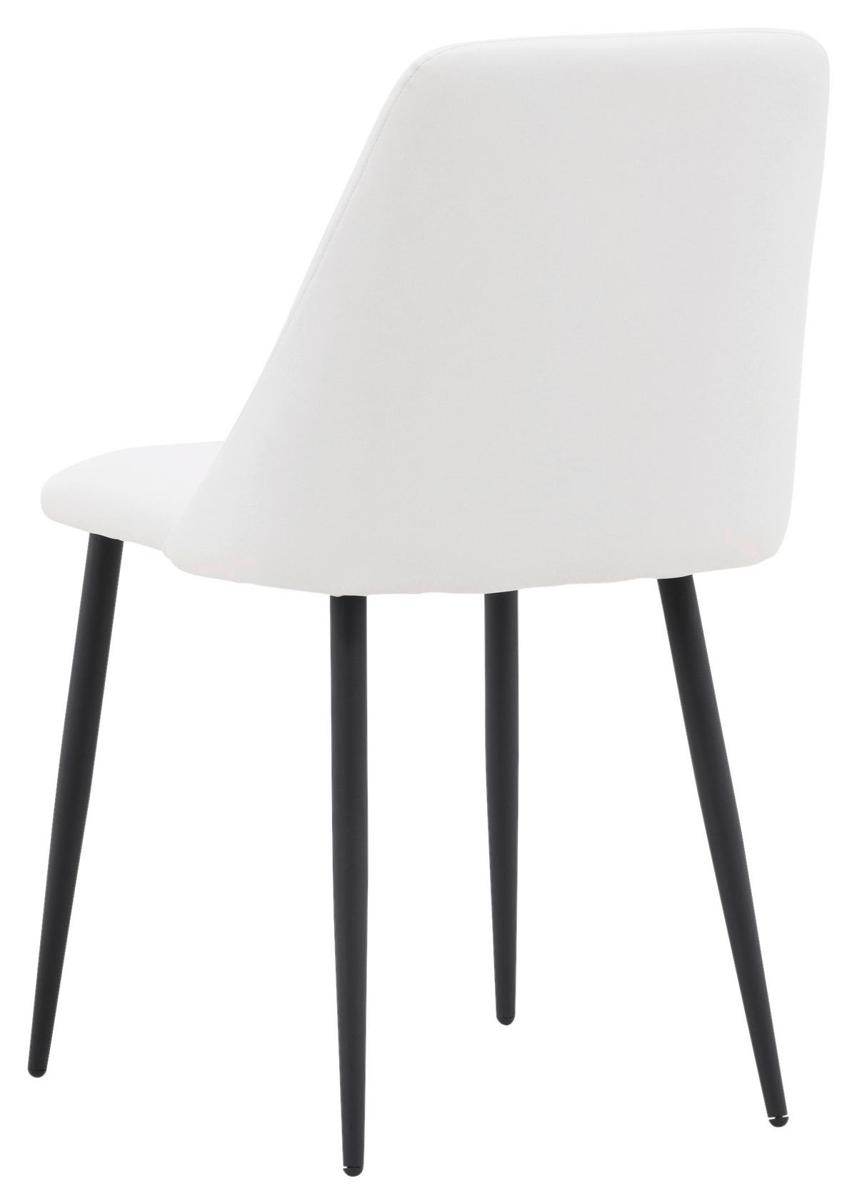 STUHL-SET NIGHT - Schwarz/Weiß, Design, Textil/Metall (49/87/56cm) - Livetastic