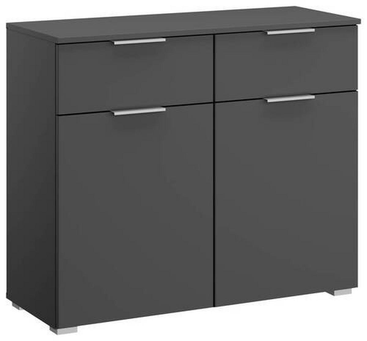 Komoda Alabama - siva/boje aluminija, Moderno, drvni materijal (93/81/42cm) - Modern Living