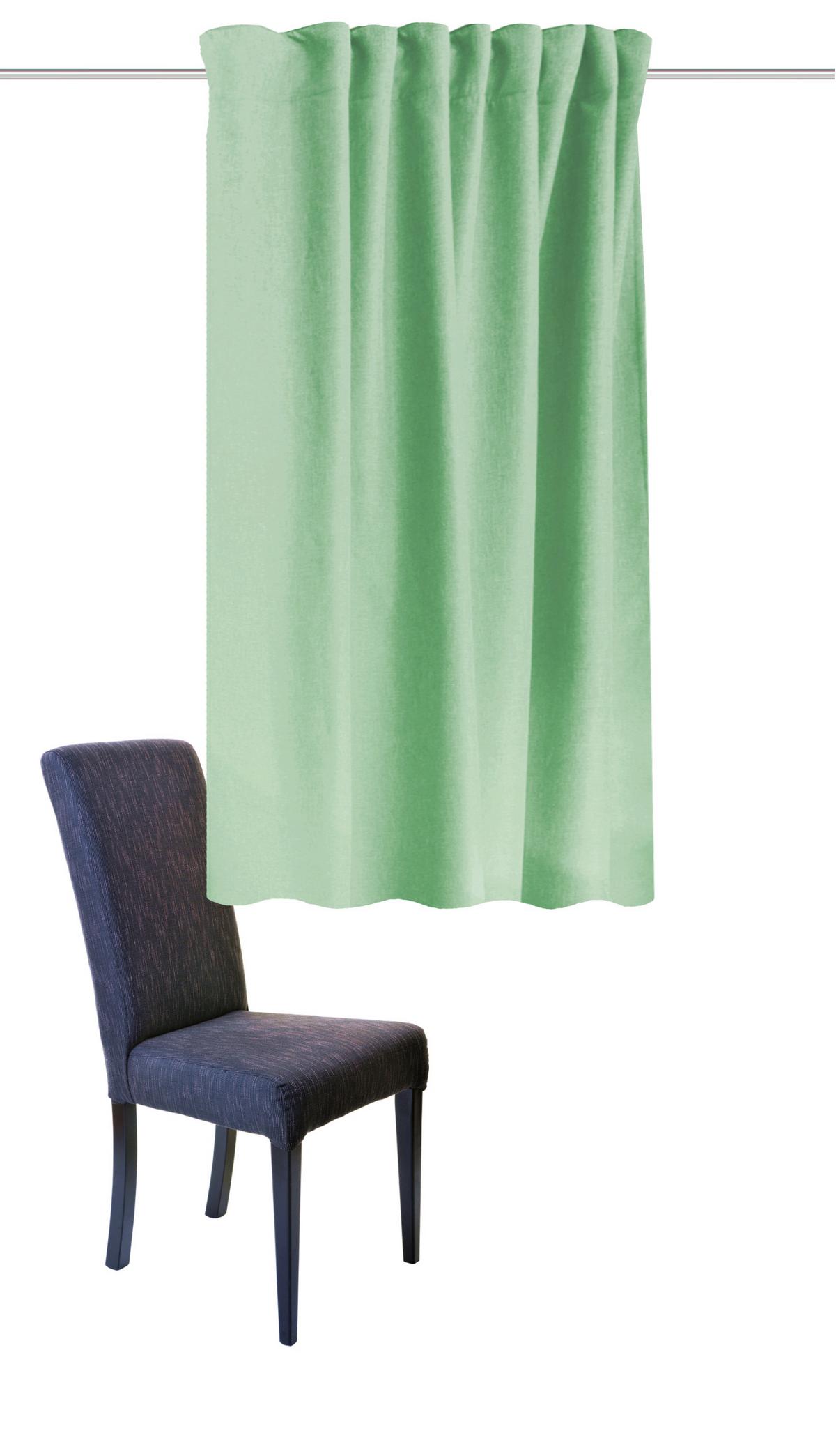 Wärmeschutzvorhang Eskimo Mintgrün ca. 135x145cm - Mintgrün, Basics, Textil (135/145cm) - Schmidt W. Gmbh