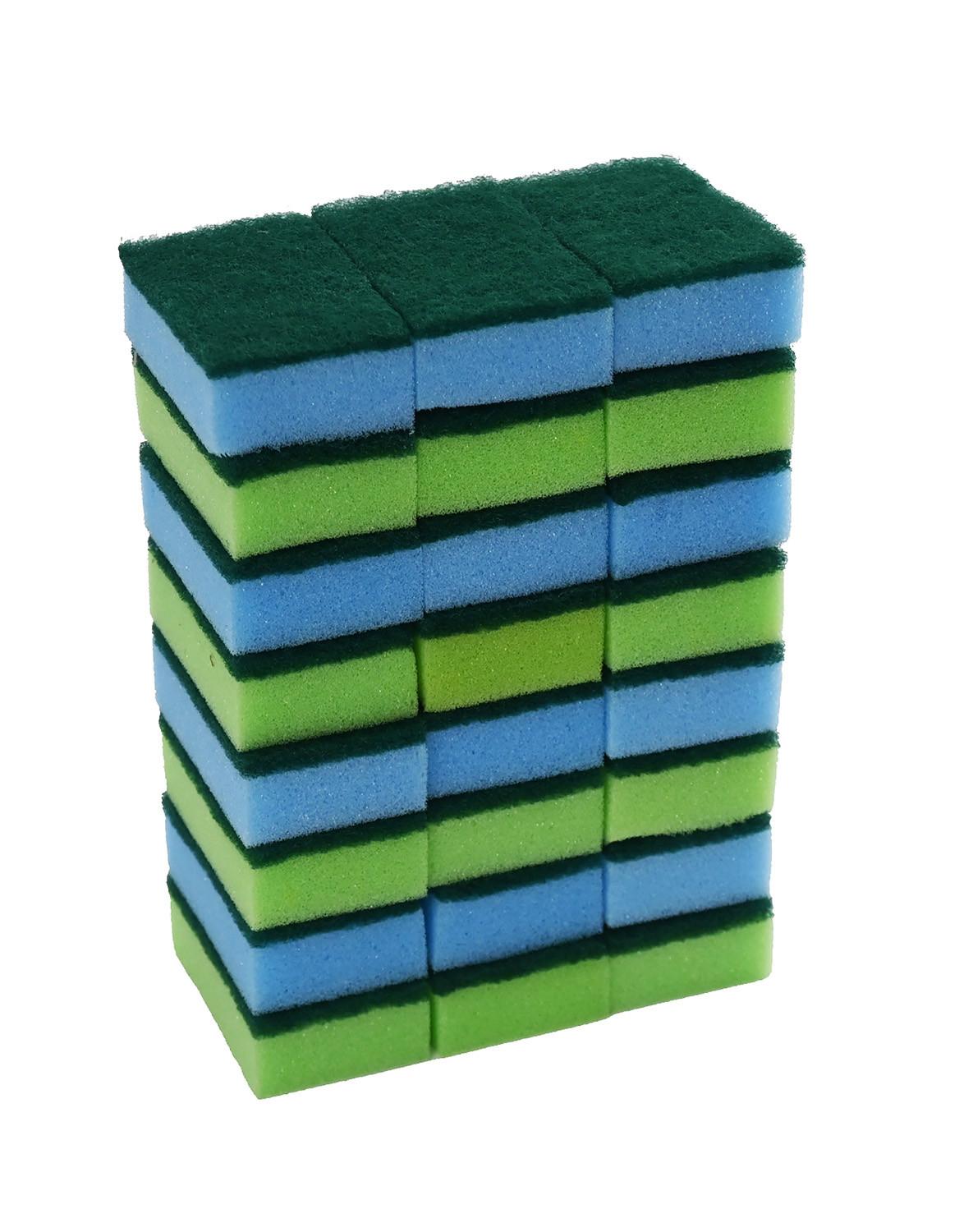 TVÄTTSVAMP BEATE -BASED- - grön/blå, Klassisk, plast - Based