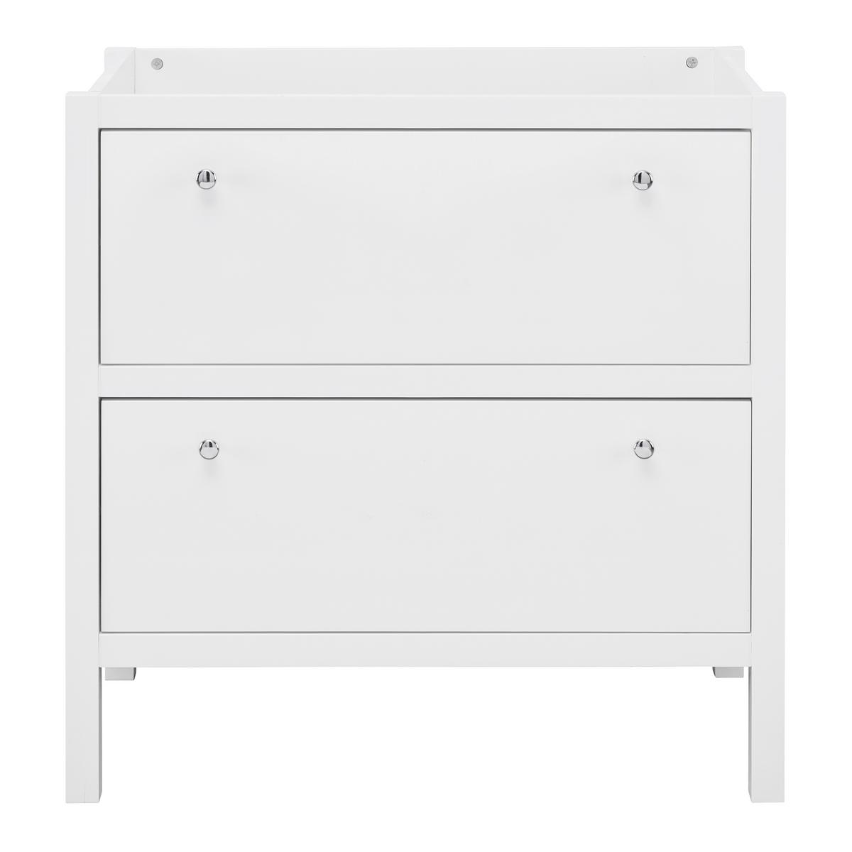 Waschbeckenunterschrank Ginevra Weiß ca. 80x80x46 cm - Silberfarben/Weiß, MODERN, Metall (80/80/46cm) - Bessagi Home