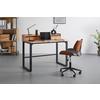 SKRIVBORD BALI -EXKLUSIV- - svart/akaciefärgad, Modern, metall/trä (115/92/60cm) - Premium Living