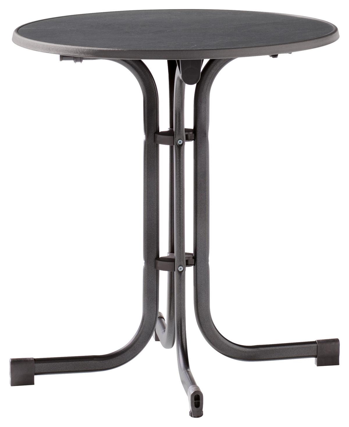 Gartentisch ca.70x70x72cm Anthrazit, Grau - Dunkelgrau/Anthrazit, MODERN, Holzwerkstoff/Metall (70/70/72cm) - Sieger