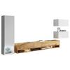 Dnevni Regal Amadeo, Bela, Barva Hrasta, Led, 4-Delno - hrast wotan/bela, Trendi, leseni material (270/130/32,5cm) - P & B