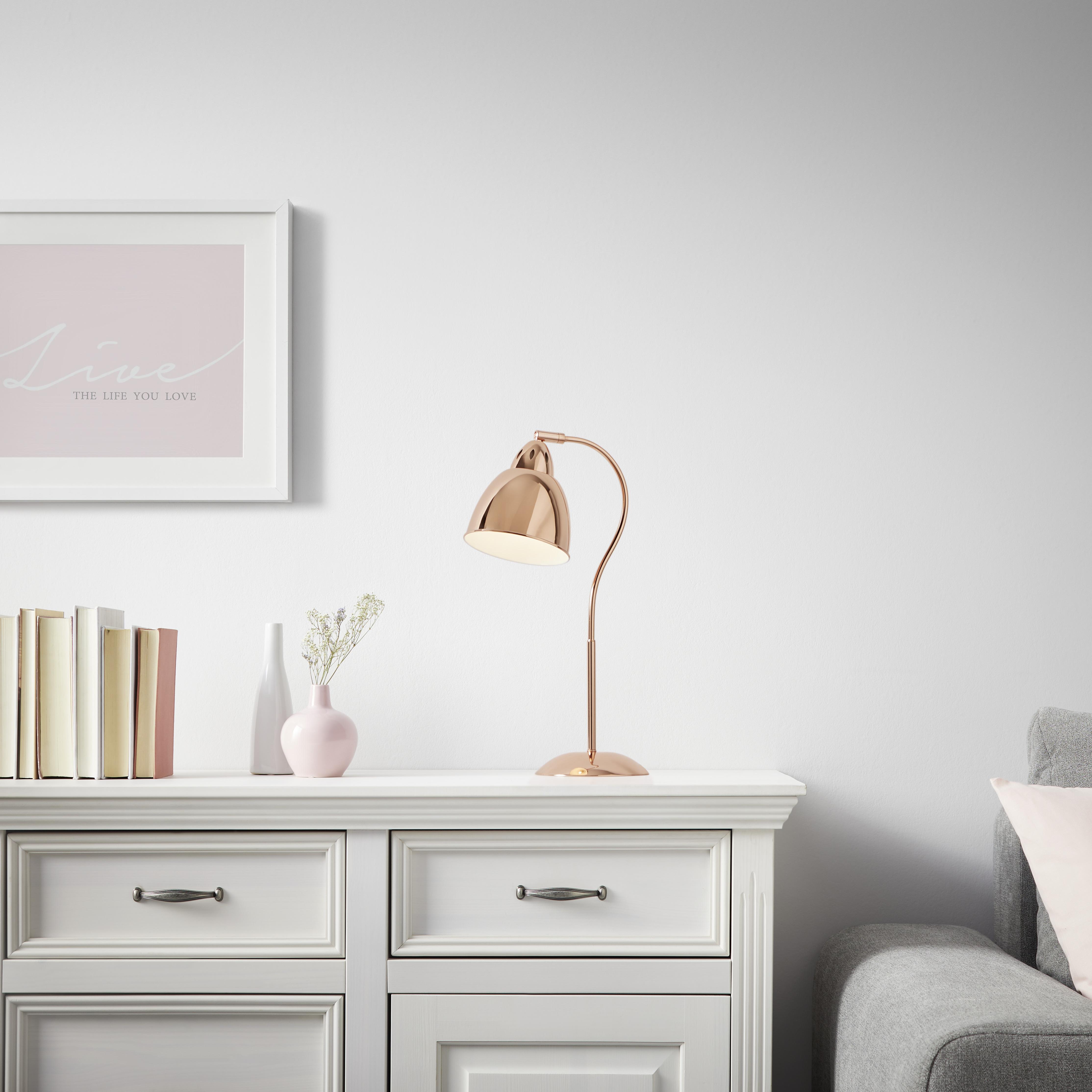 Tischleuchte Gisela max. 40 Watt - Kupferfarben, Metall (51cm) - Modern Living